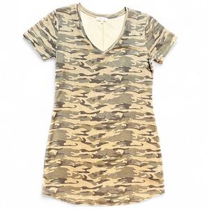 Another Love Velvety Soft Camo T-Shirt Style Dress, M